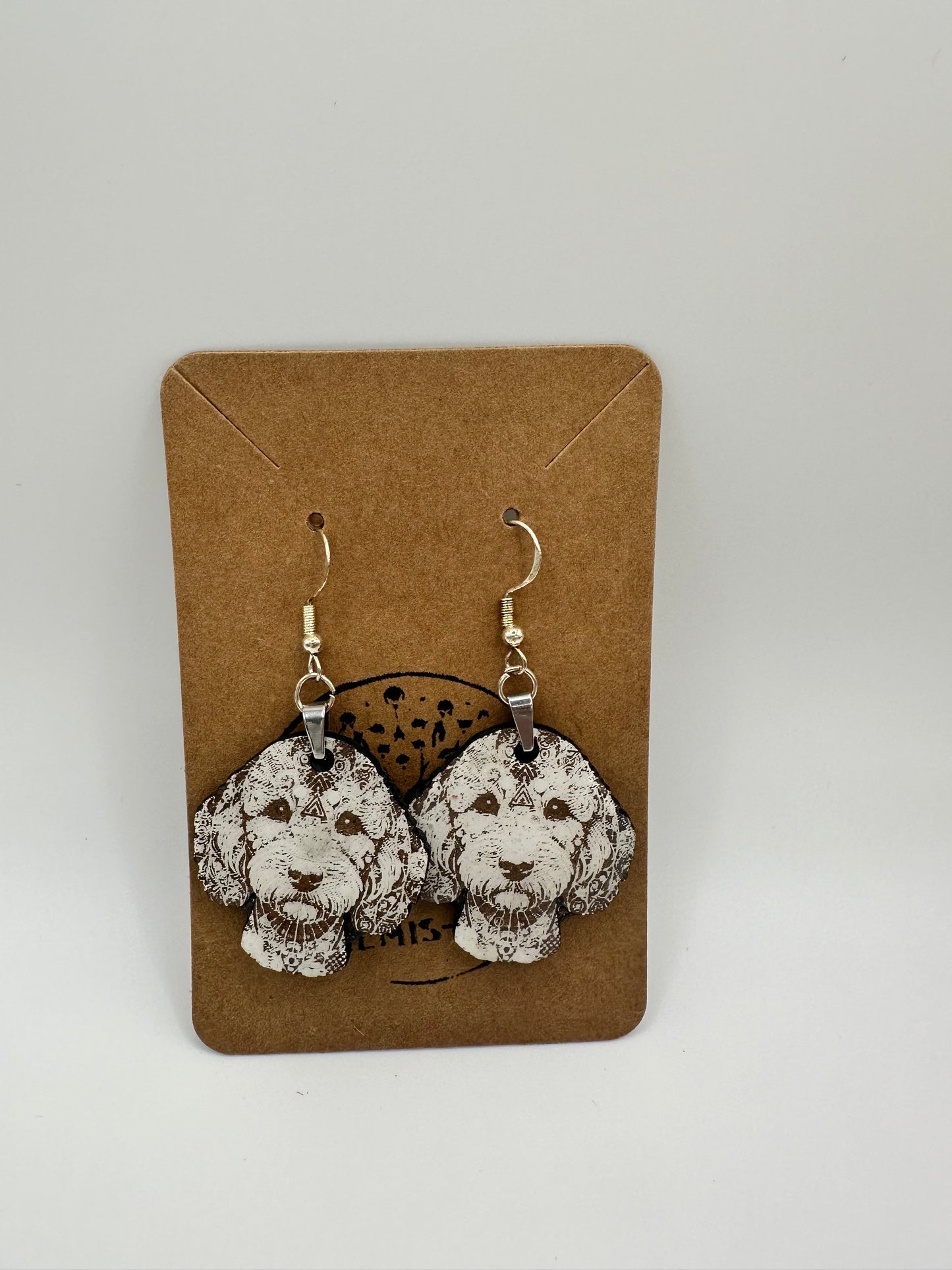 Geometric Cockapoo Dangle Earrings