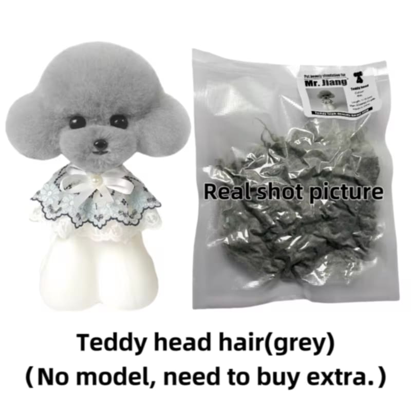 Mr Jiang Teddy Bear Head Model Dog Wig Hair (Wig Only)