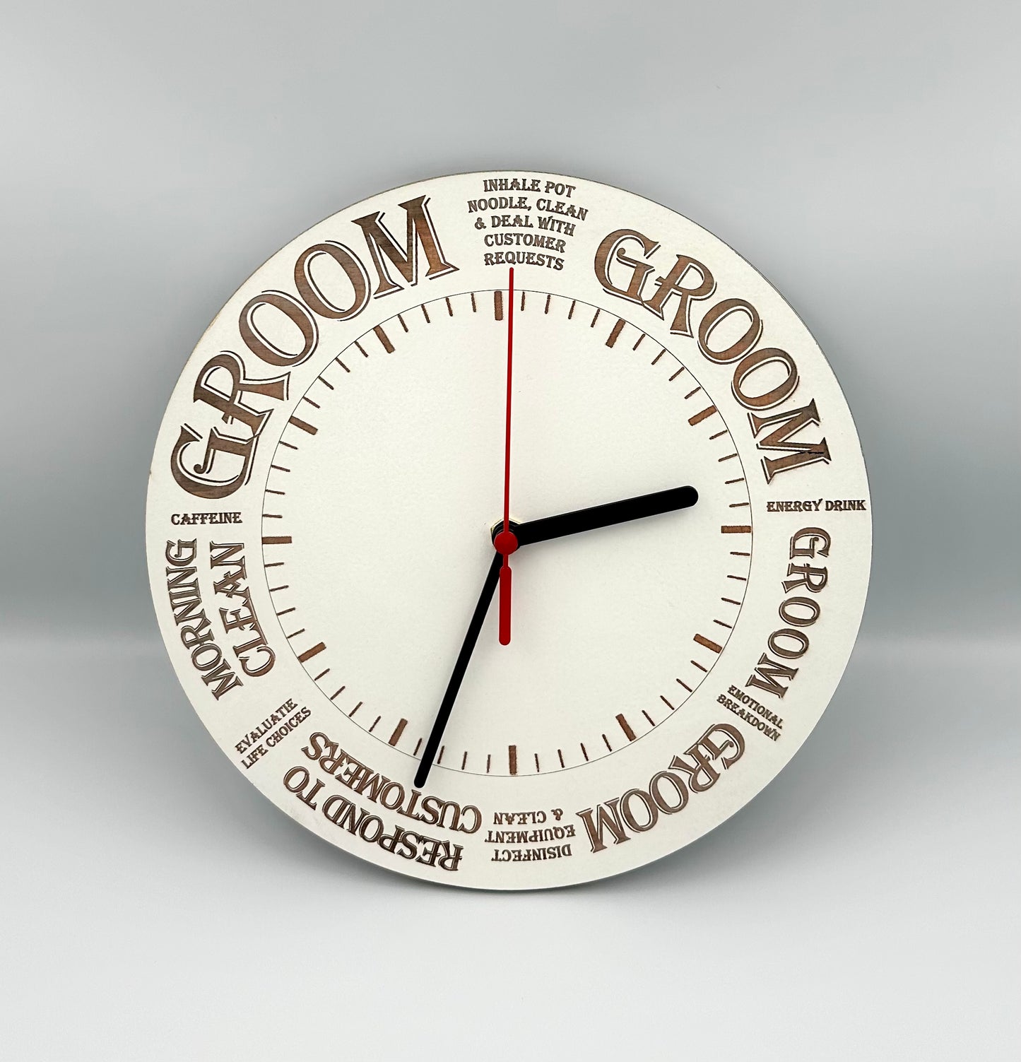 12-Hour Fun Groomers Clock