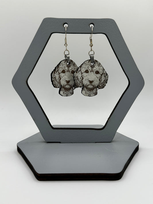 Geometric Cockapoo Dangle Earrings