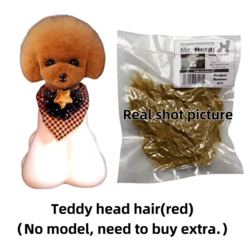 Mr Jiang Teddy Bear Head Model Dog Wig Hair (Wig Only)