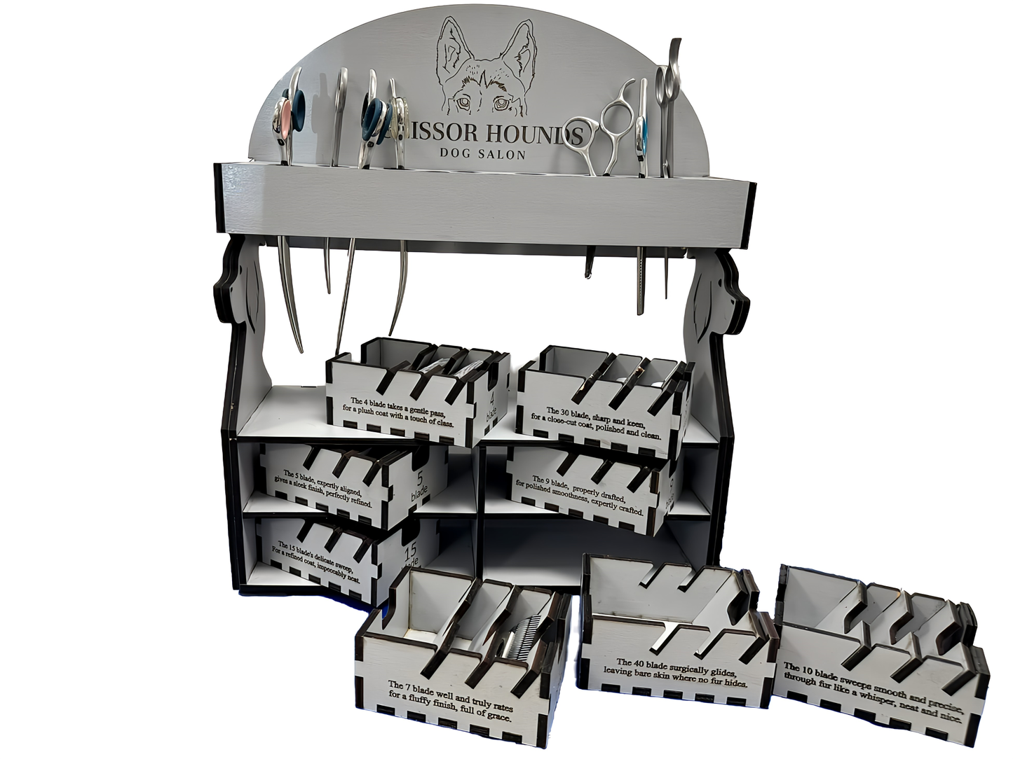 Professional Dog Grooming Blade and Scissor Organiser