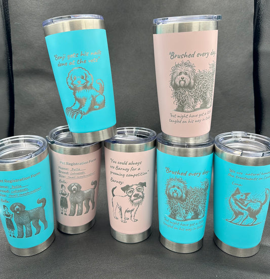 Humorous Dog Groomer’s Thermal Cups