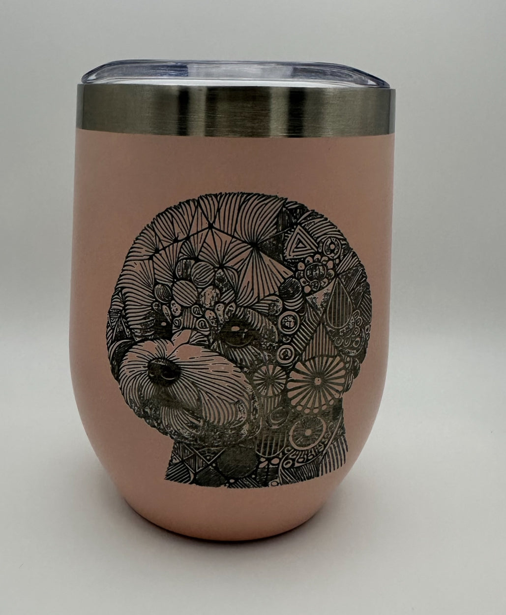 Geometric Dog design 12oz 340ml Double Wall Thermal Cup