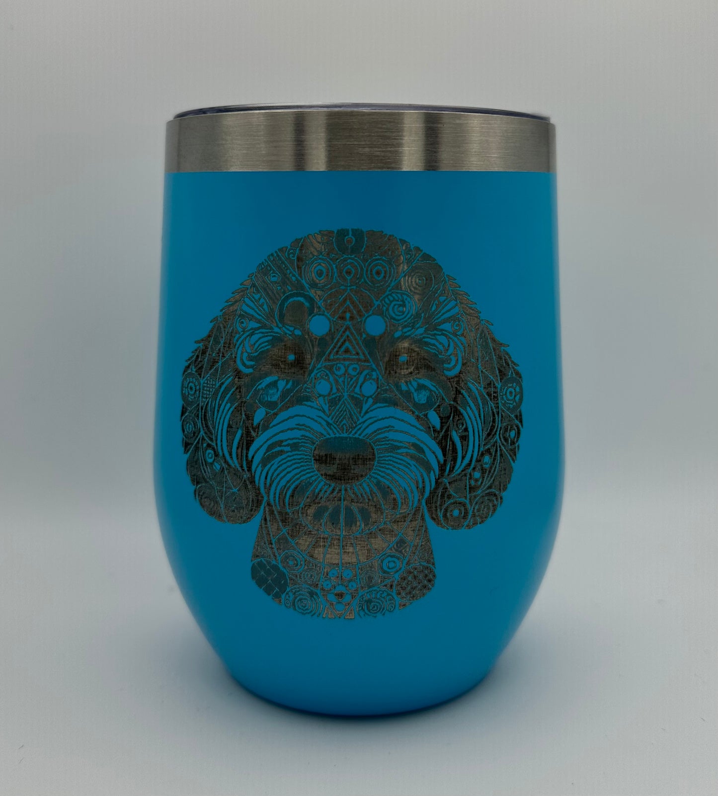 Geometric Dog design 12oz 340ml Double Wall Thermal Cup