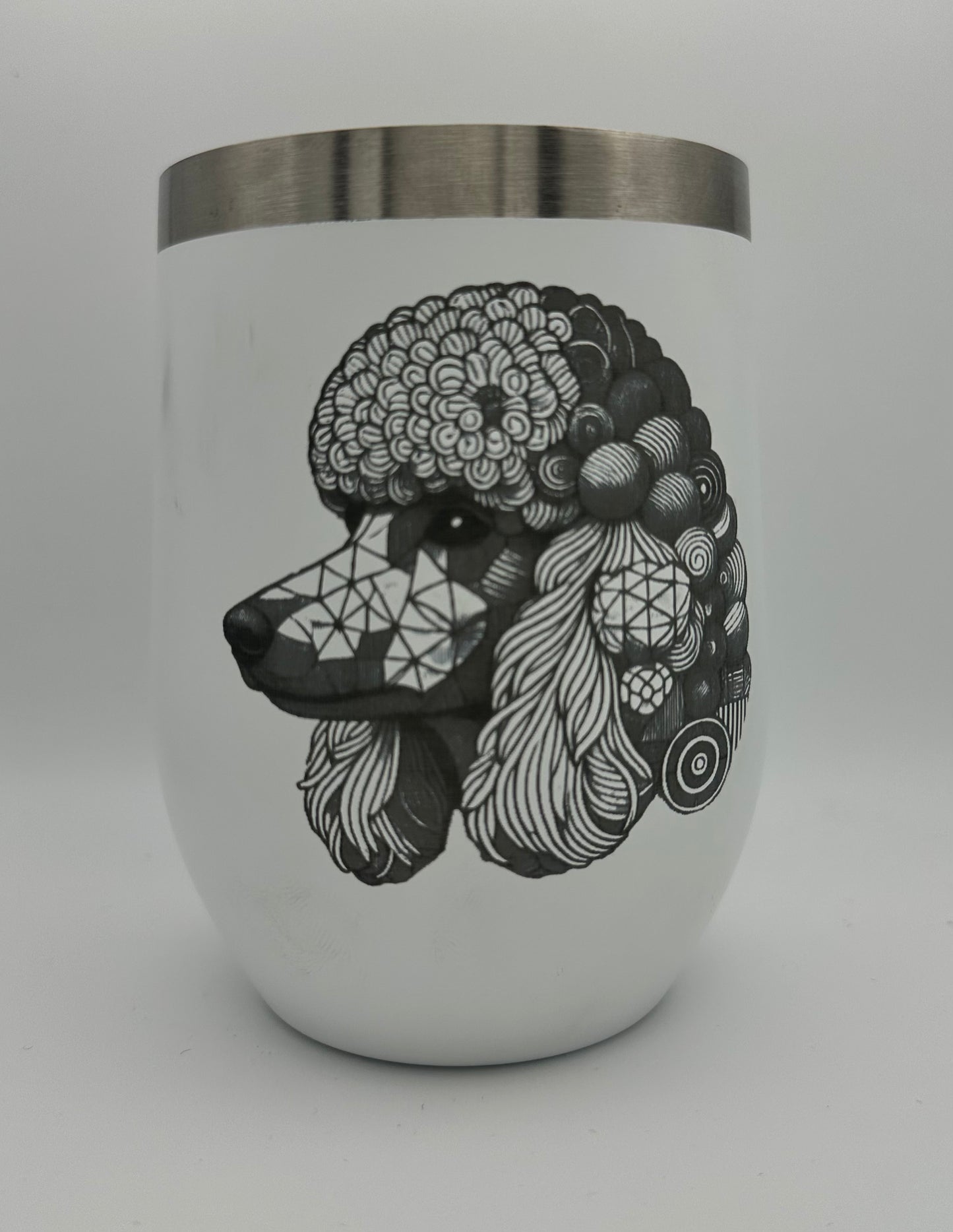 Geometric Dog design 12oz 340ml Double Wall Thermal Cup