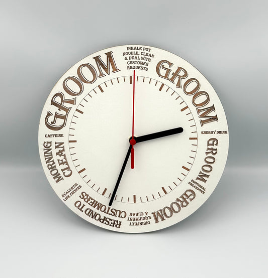 12-Hour Fun Groomers Clock