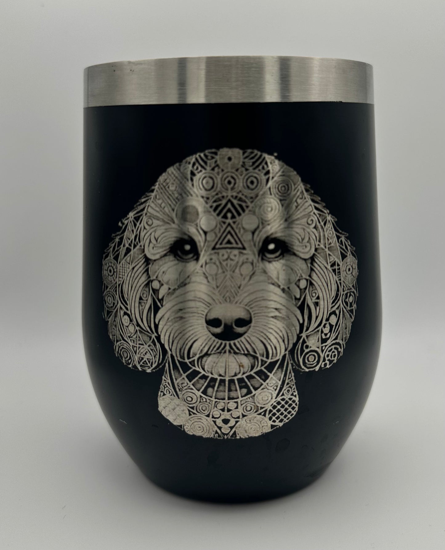 Geometric Dog design 12oz 340ml Double Wall Thermal Cup