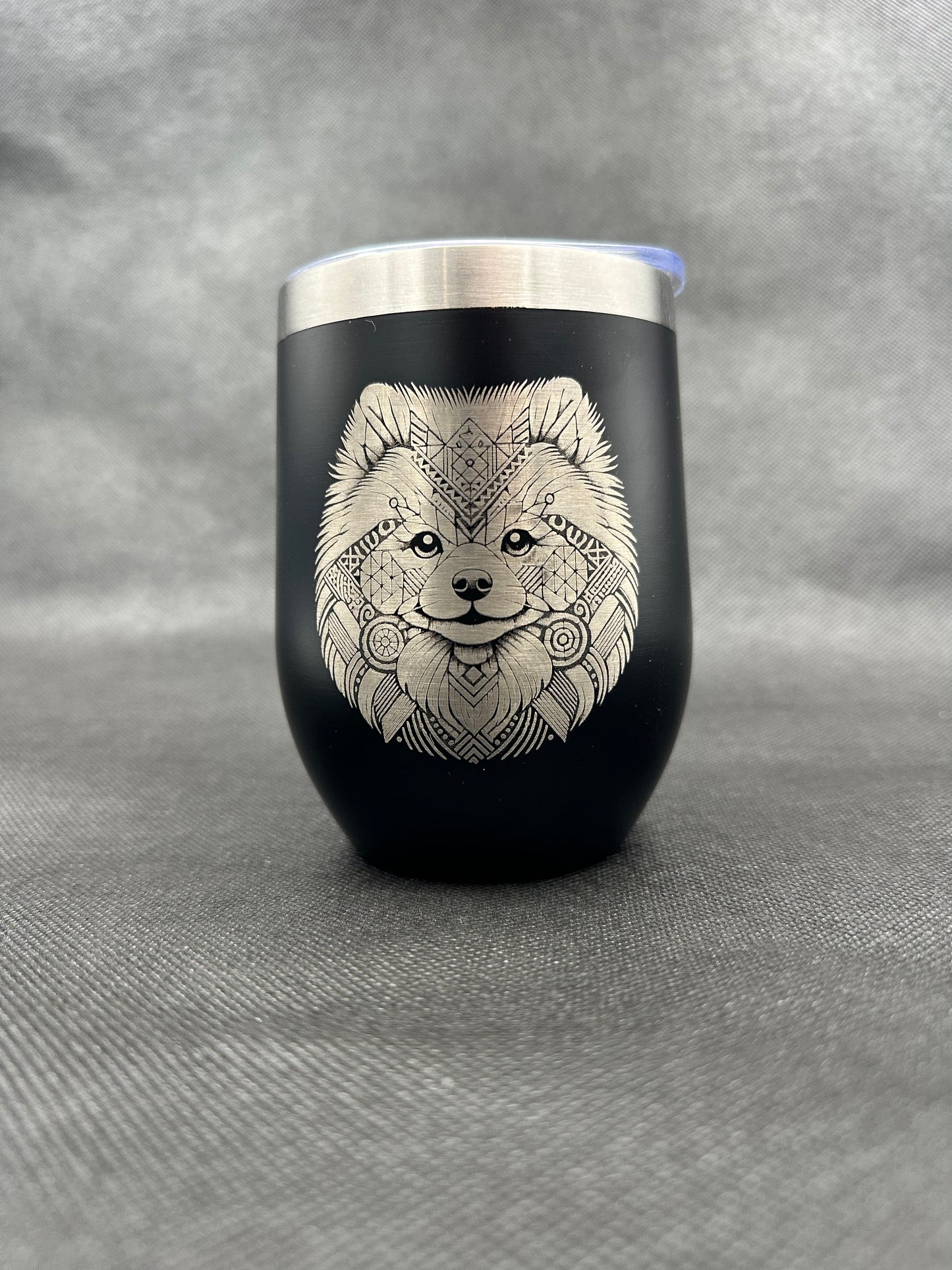 Geometric Dog design 12oz 340ml Double Wall Thermal Cup