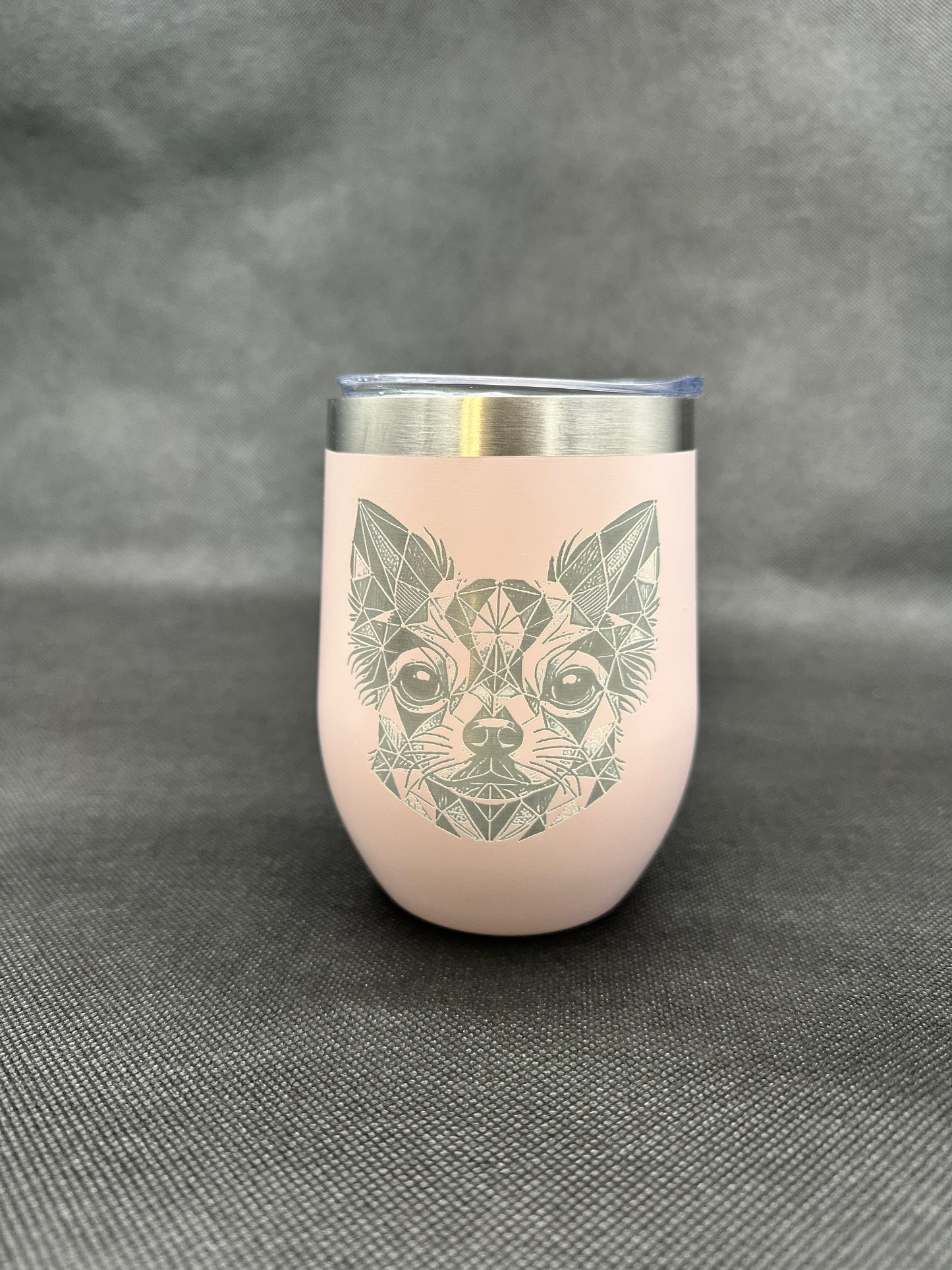 Geometric Dog design 12oz 340ml Double Wall Thermal Cup