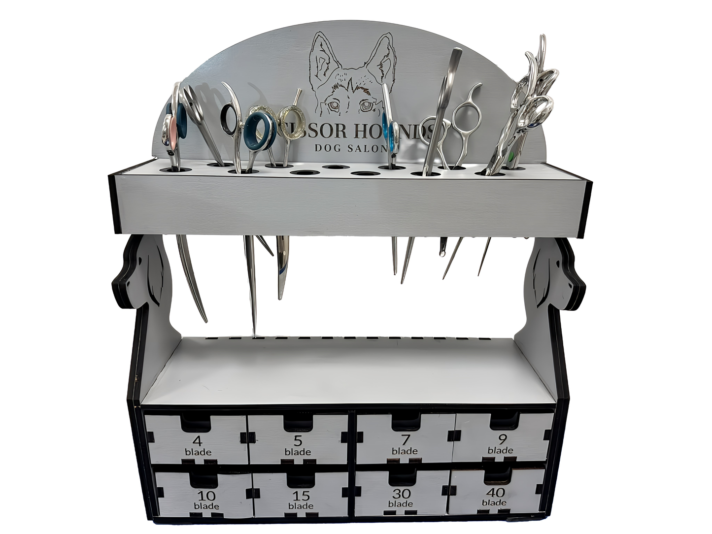 Professional Dog Grooming Blade and Scissor Organiser